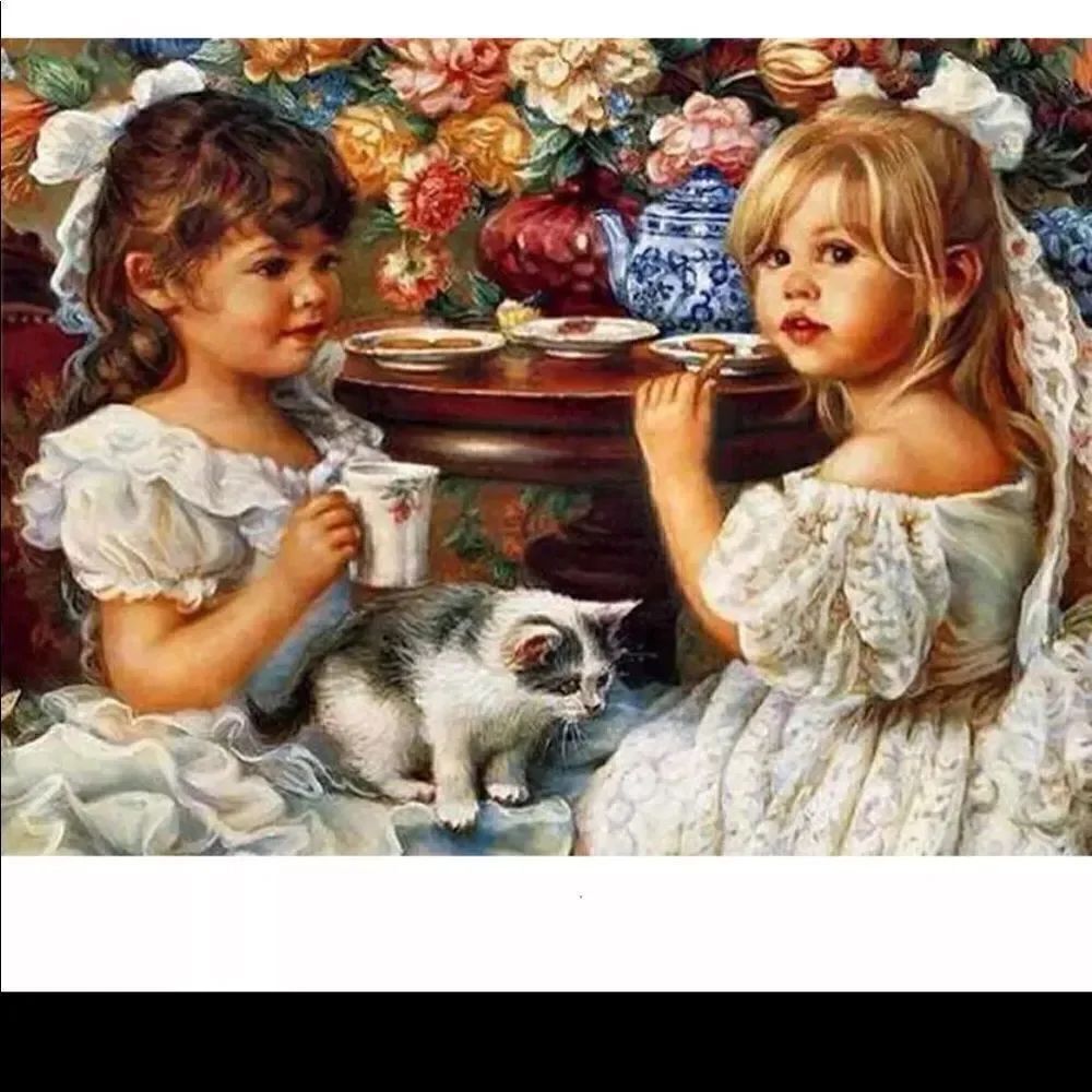 GIRLS HAVING Tea diamond painting!